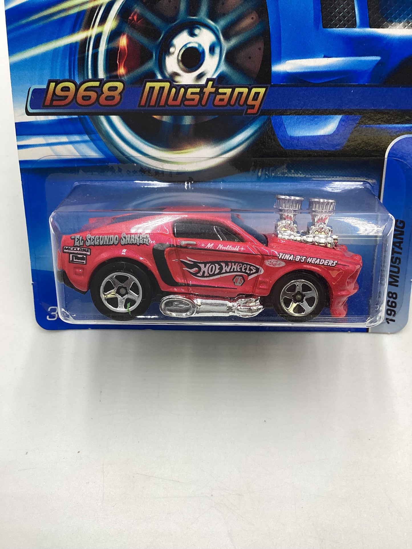 2006 Hot Wheels #128 1968 Mustang Tooned Pink 24B