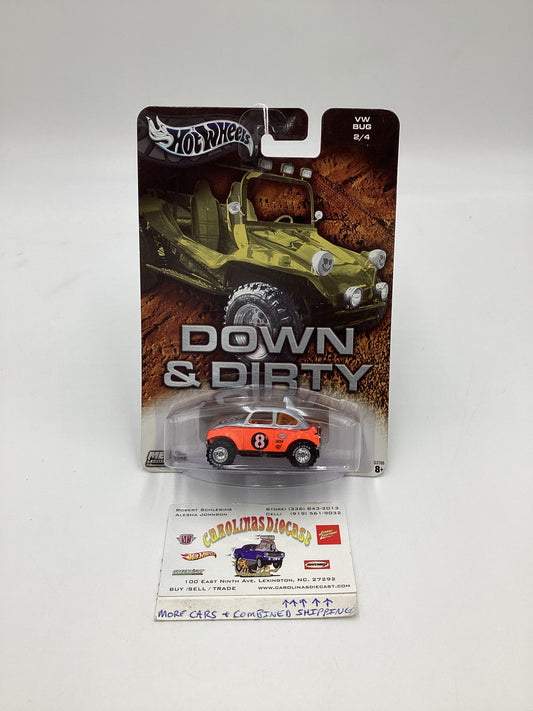 Hot Wheels Down & Dirty 2/4 Orange Volkswagen Baja Bug