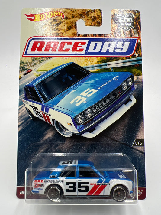 2017 HW RLC Premium Race Day #0 BRE Datsun Bluebird 510 Blue/White W/Protector