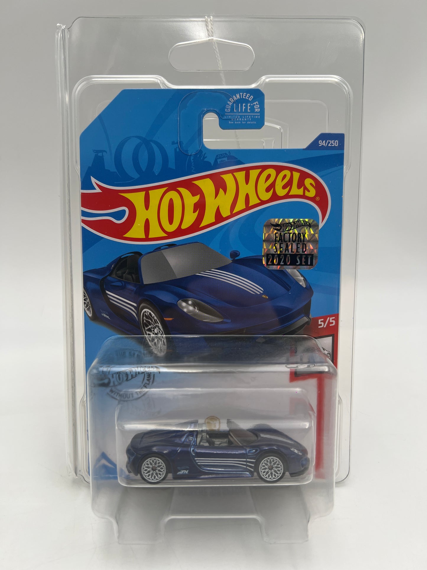 2020 Hot Wheels Factory Sealed Super Treasure Hunt #94 Porsche 918 Spyder Blue W/Protector