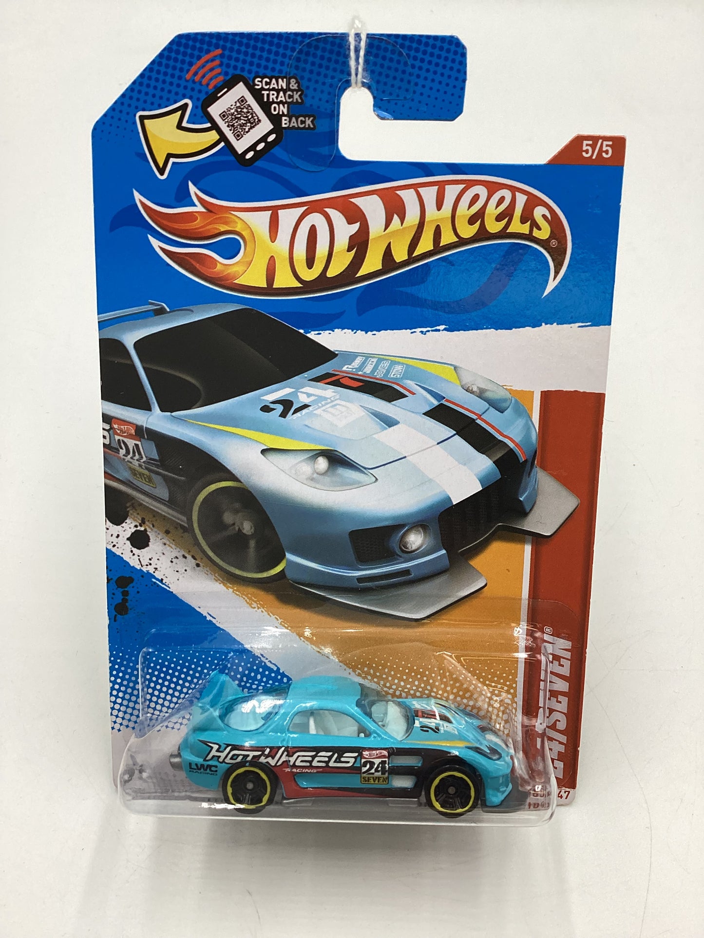 2012 Hot Wheels Thrill Racers Race Course #185 24/Seven Light Blue 68B