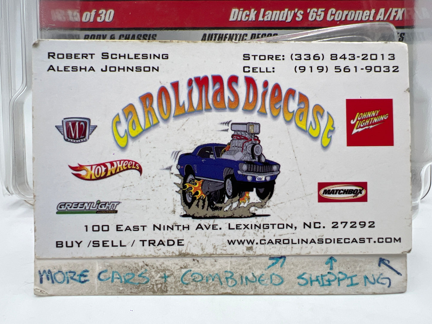 Hot Wheels Drag Strip Demons #15 Dick Landy 65 Coronet A/FX Silver W/Protector