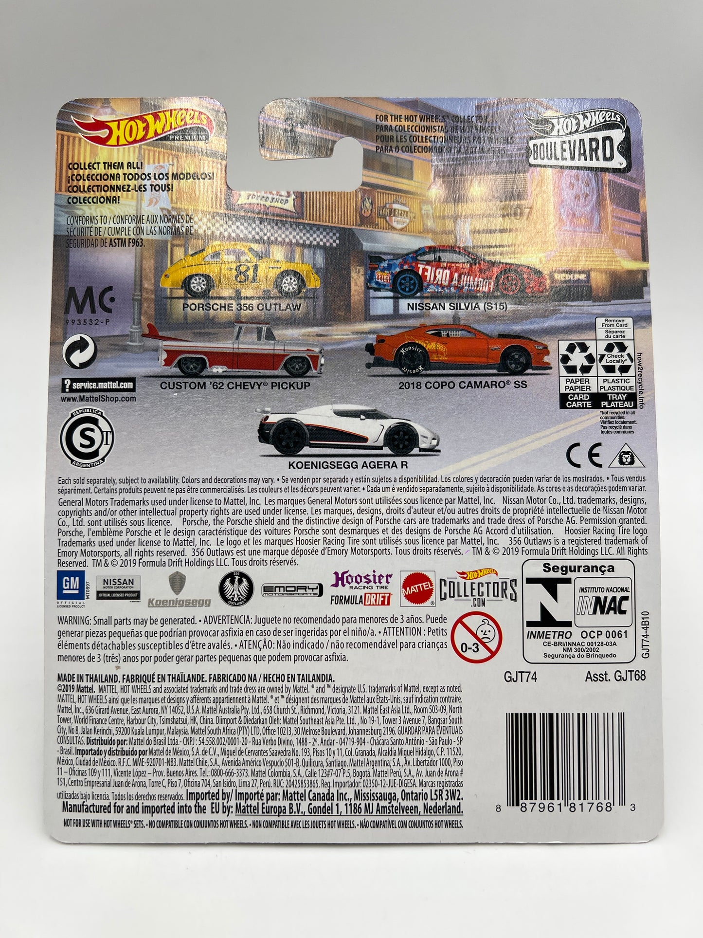 Hot Wheels Premium Boulevard #6 Porsche 356 Outlaw Yellow W/Protector