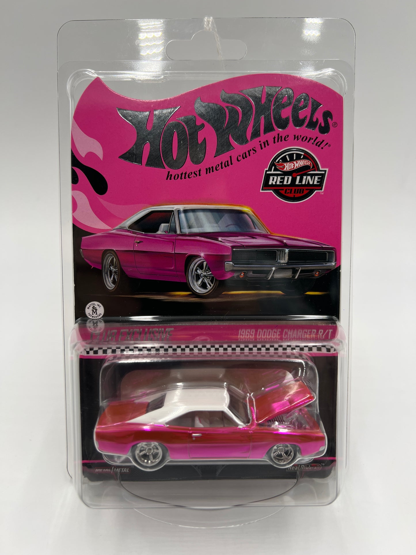 Hot Wheels RLC Club Exclusive 1969 Dodge Charger R/T Pink W/Protector