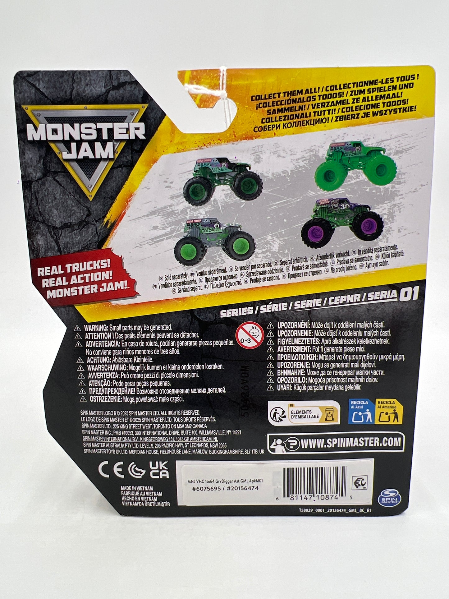 Monster Jam Series 1 Grave Digger W/Clear Green Wheels 125C