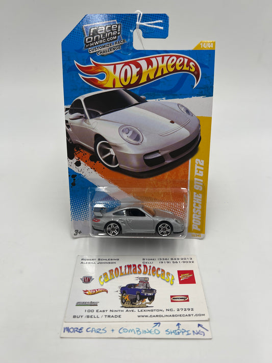 2010 Hot Wheels New Models #14 Porsche 911 GT2 Silver SR
