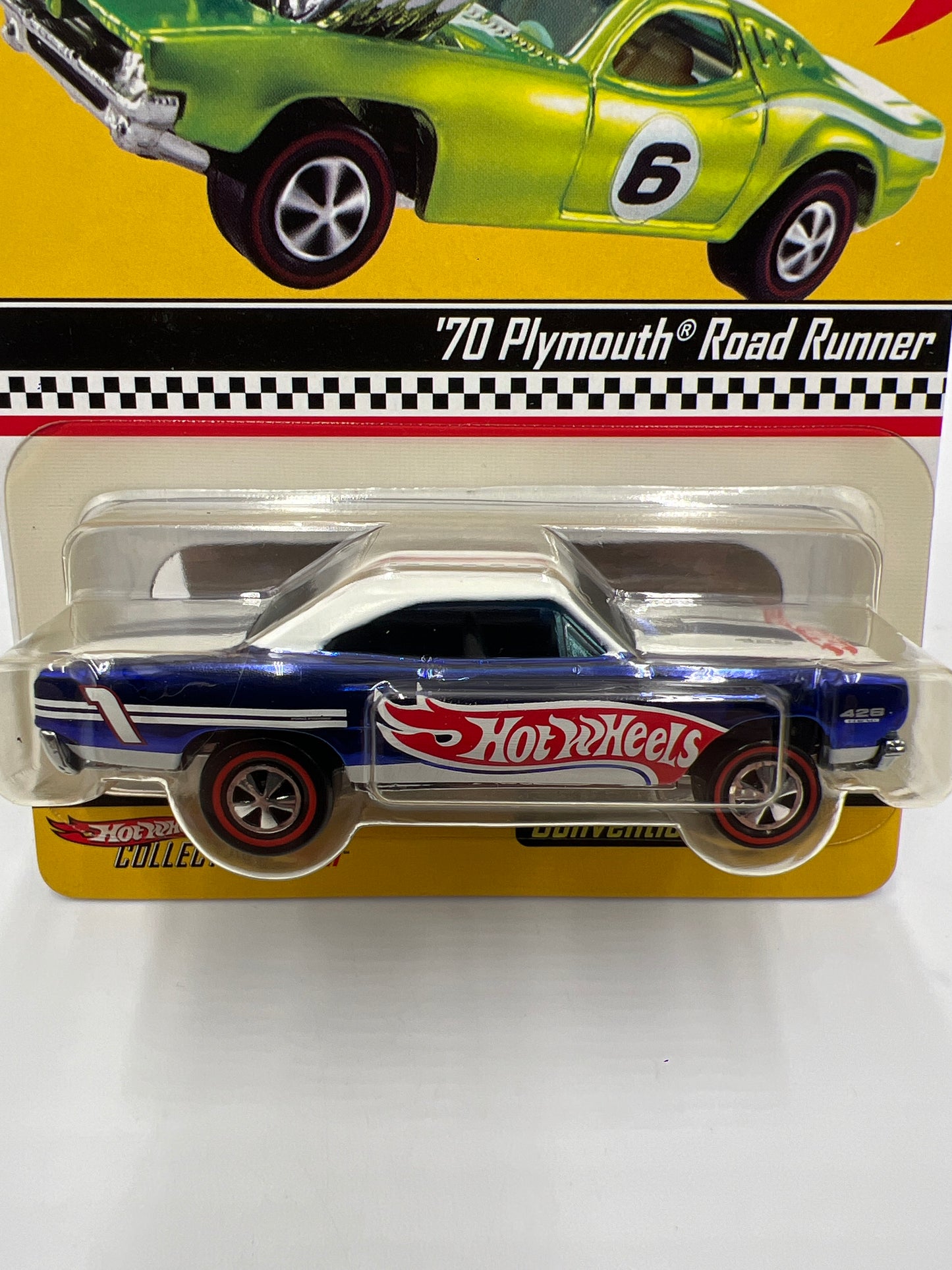 2007 Hot Wheels 21st Annual Collectors Convention 1628/10000 70 Plymouth Road Runner Blue W/Protector