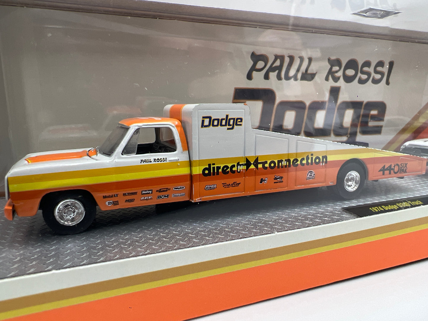 2025 M2 Machines Auto Haulers 1974 Dodge D300 Truck & 1970 Dodge Challenger T/A Paul Rossi S44
