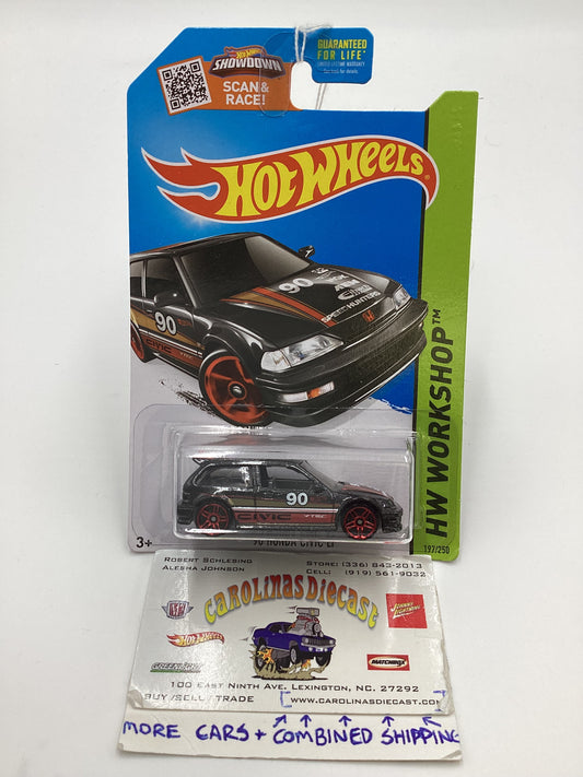 2015 Hot Wheels #197 90 Honda Civic EF Black