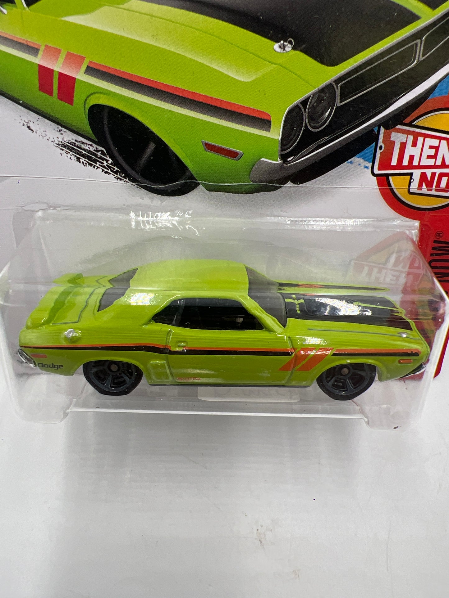 2016 Hot Wheels Then and Now #104 71 Dodge Challenger Green Kmart Exclusive 240A