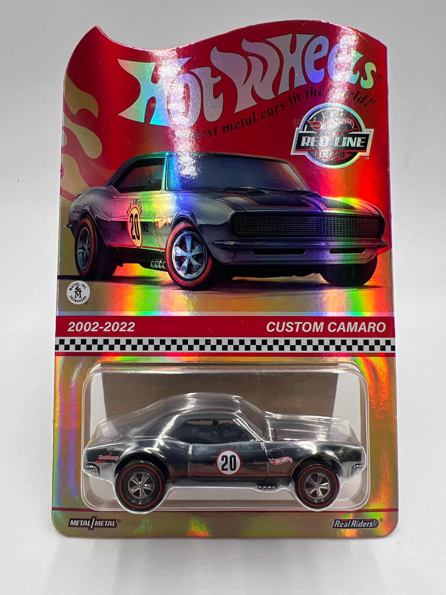 2022 Hot Wheels RLC 2002-2022 Holo Foil Chase Custom Camaro W/Protector
