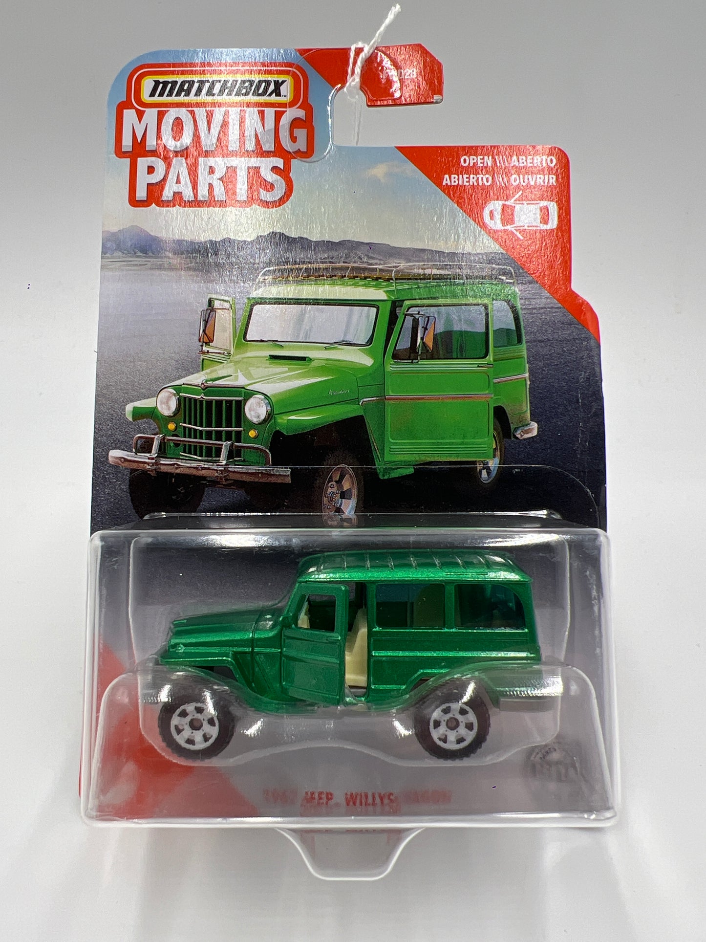 Matchbox Moving Parts 1962 Jeep Willys Wagon Green Card Not Perfect 168P