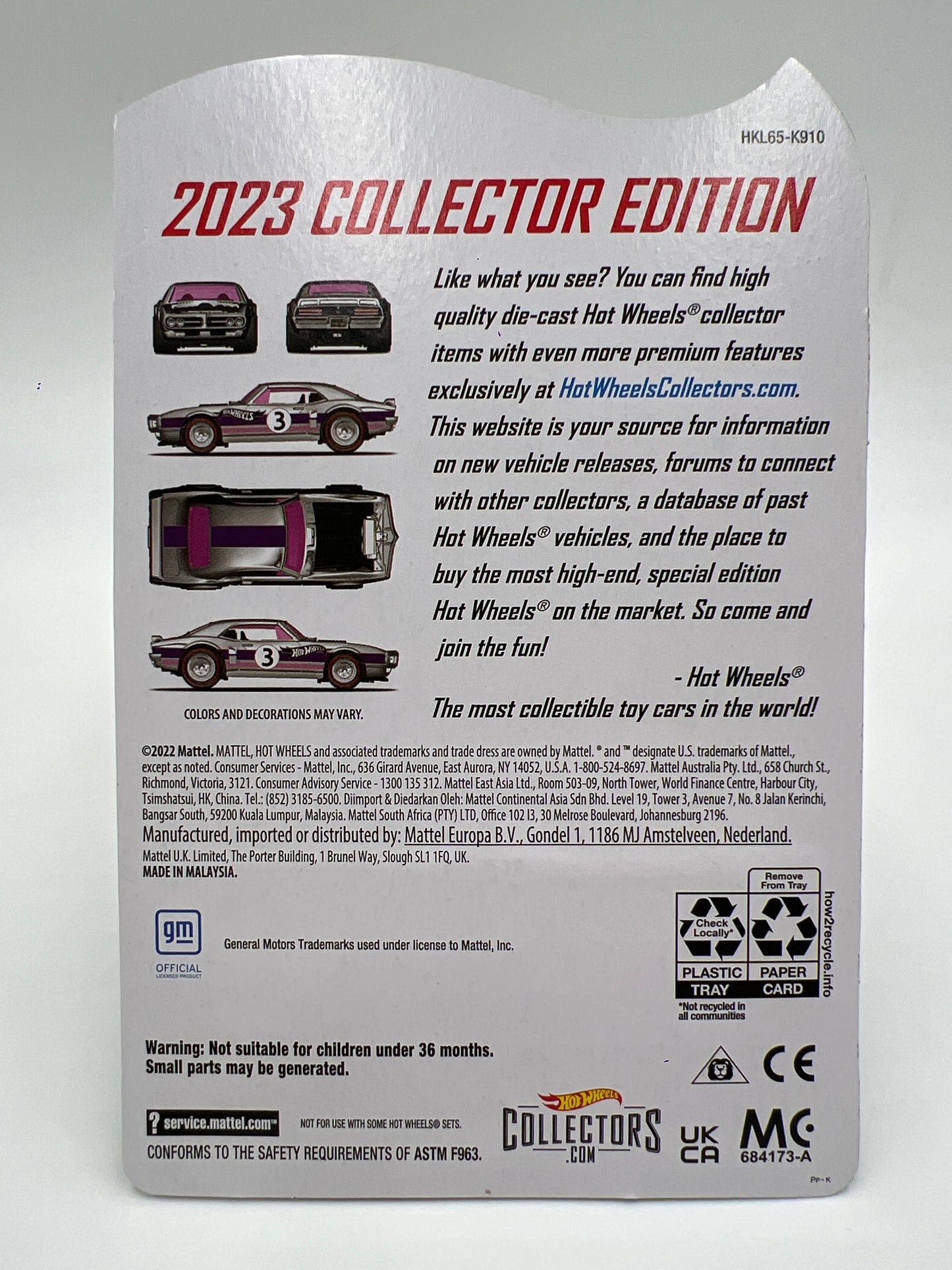 2023 Hot Wheels Mail In Zamac #3 Custom 67 Pontiac Firebird W/Protector