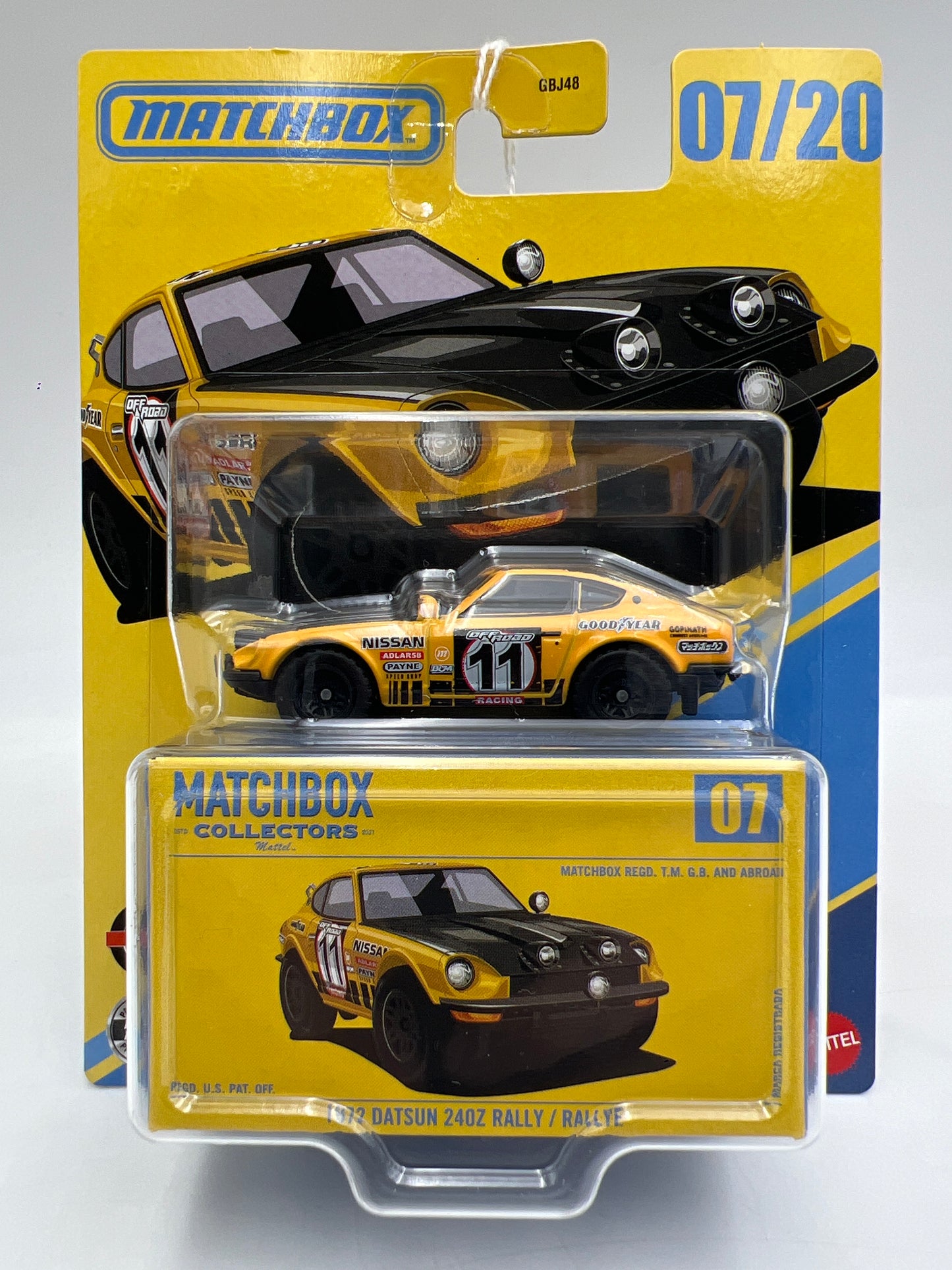 2026 Matchbox Collectors #7 1972 Datsun 240Z Rally Yellow 171C
