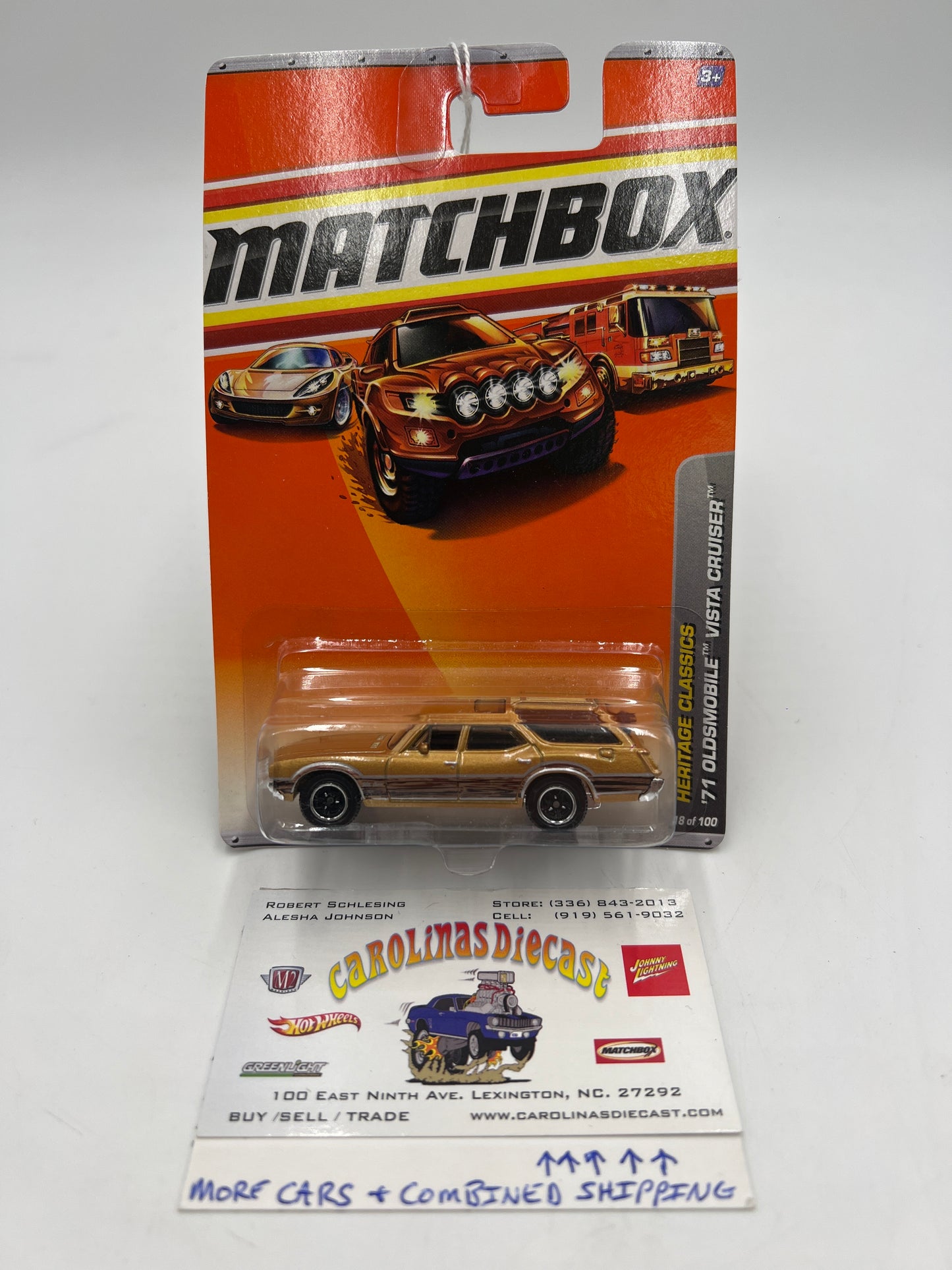 Matchbox #18 Heritage Classics 71 Oldsmobile Vista Cruiser Brown 208H