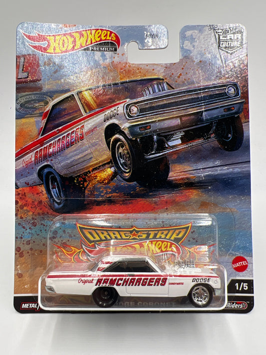 Hot Wheels Premium Drag Strip Demons #1 65 Dodge Coronet White 242G