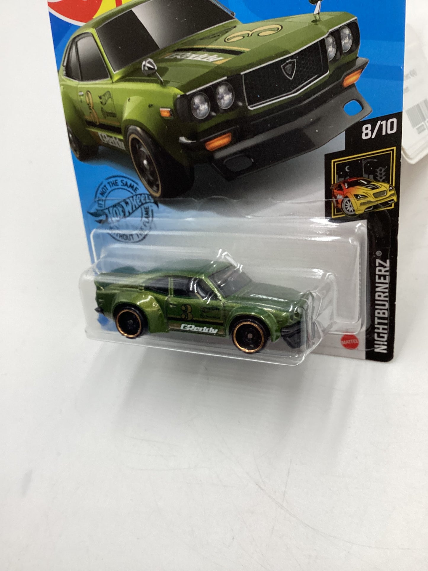 2020 Hot wheels Nightburnerz #243 91 Mazda RX-3 Green 87C