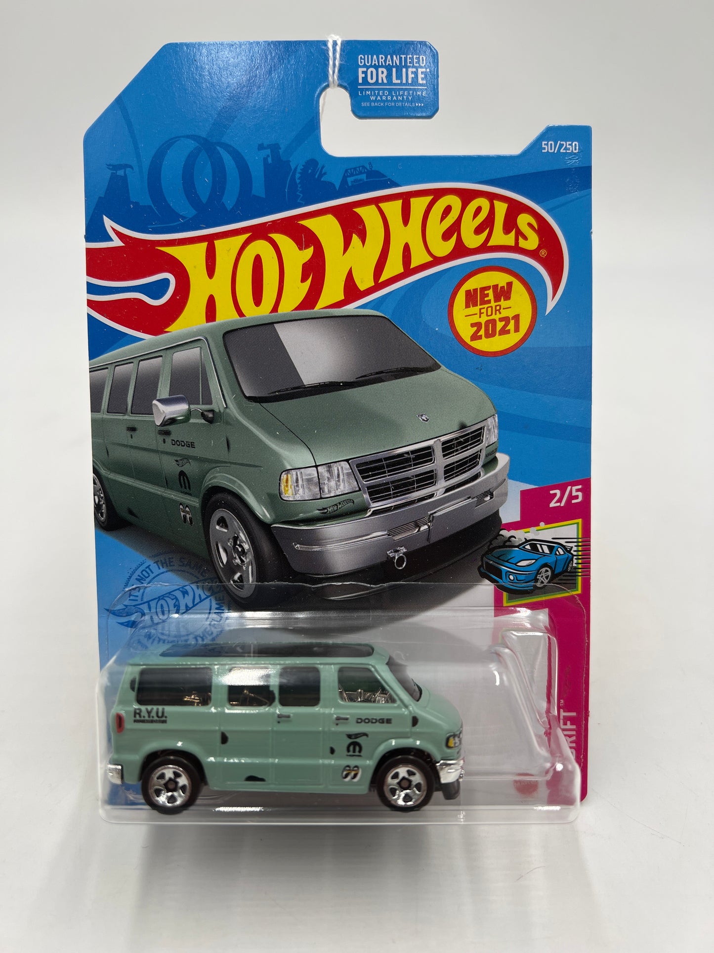 2021 Hot Wheels Drift #50 Dodge Van Green 43D