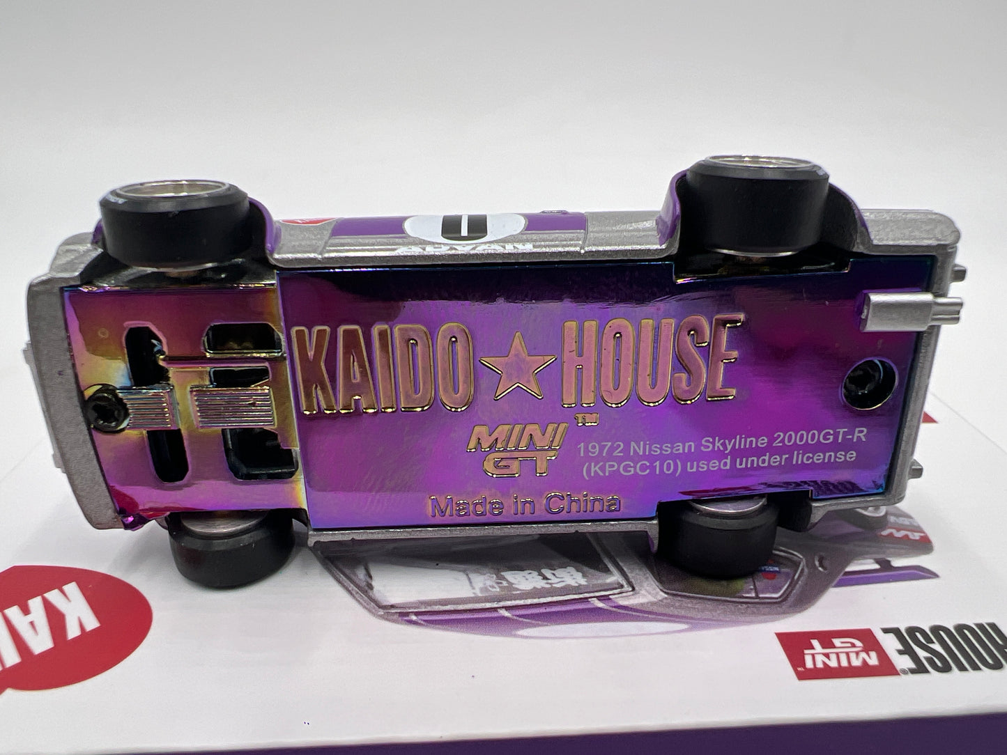 Mini GT Kaido House #165 Nissan Skyline 2000GT-R Kaido Works V1 Silver/Purple