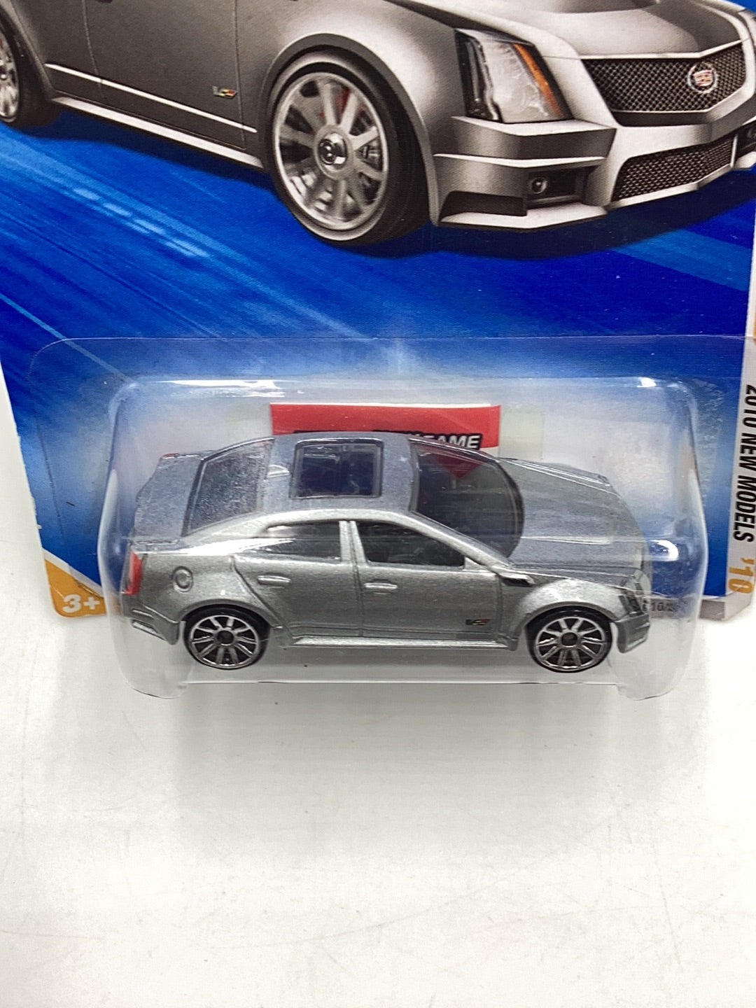 2010 Hot Wheels #10 09 Cadillac CTS-V 240C silver with protector