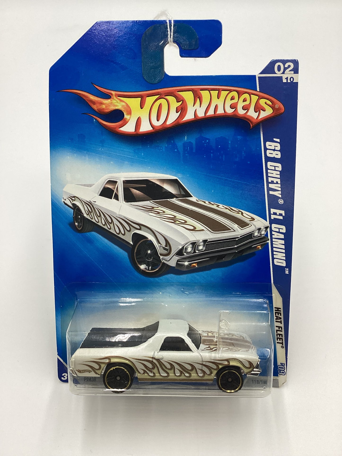 2009 Hot Wheels #118 68 Chevy El Camino White Walmart Exclusive 239A