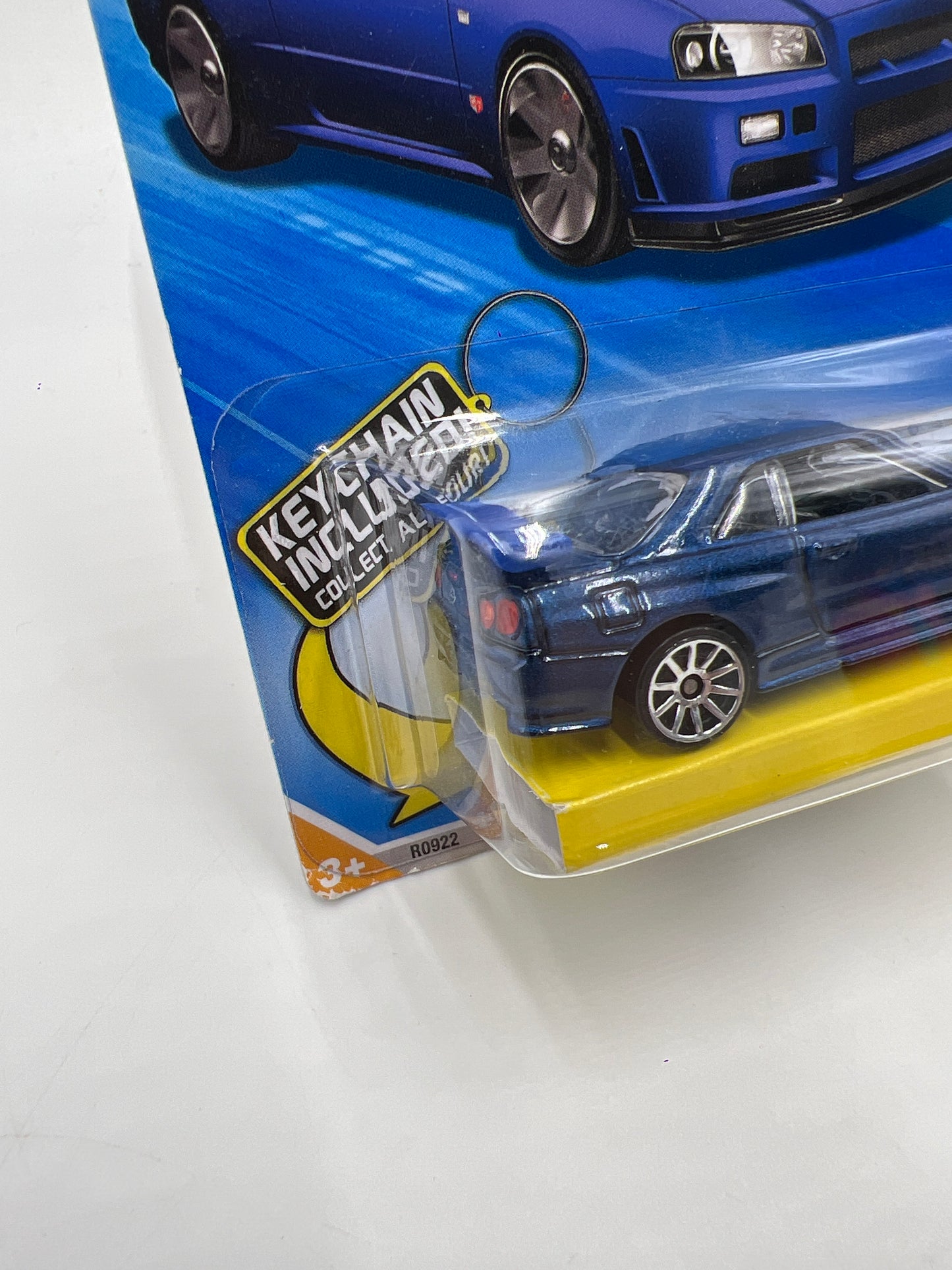 2010 Hot Wheels New Models #7 Keys To Speed Nissan Skyline GT-R R34 Blue W/Key Chain W/Protector VHTF