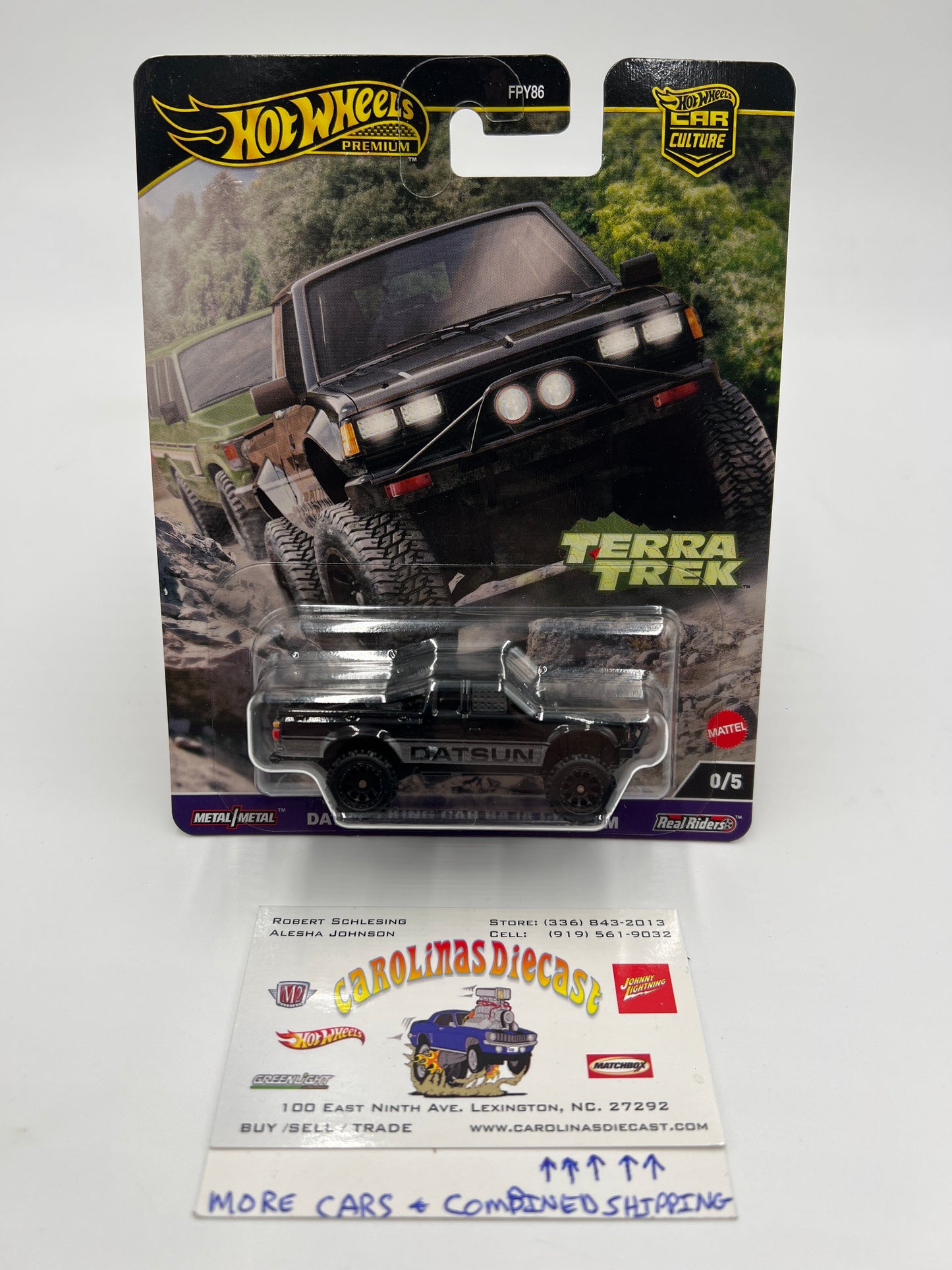 2024 Hot Wheels Car Culture Terra Trek #0 Chase Datsun King Cab Baja Custom Black W/Protector