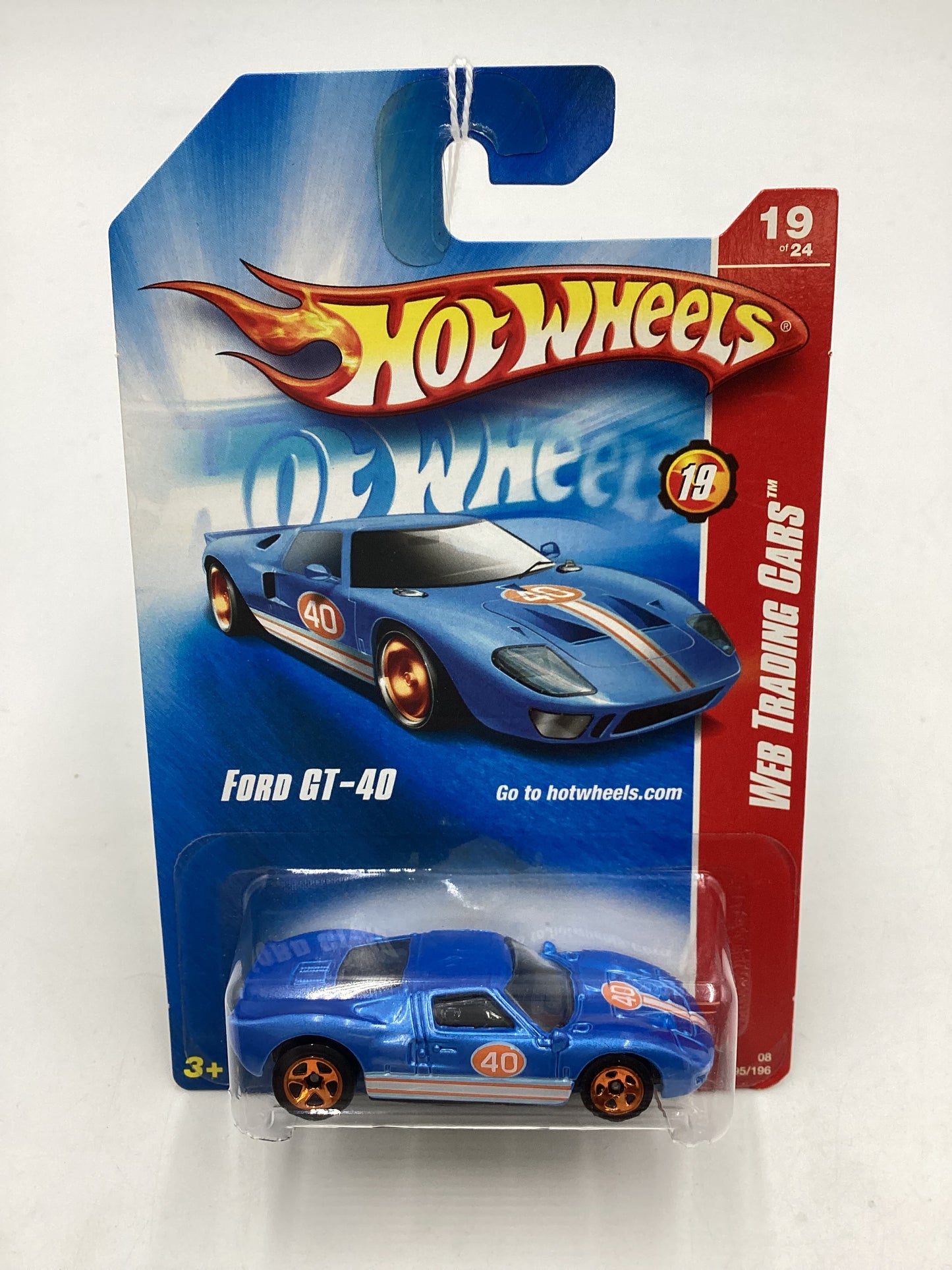 2008 Hot Wheels Web Trading Cars #95 Ford GT40 Blue 25D