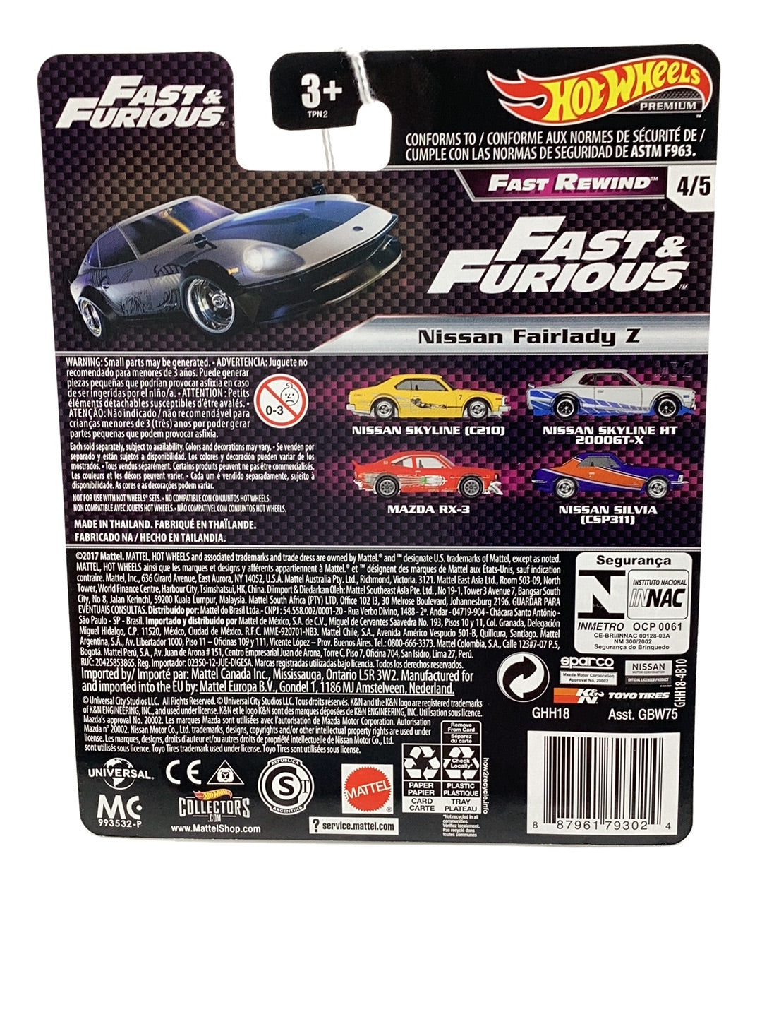 Hot wheels fast and furious Fast Rewind #4 Nissan Fairlady Z 246Q