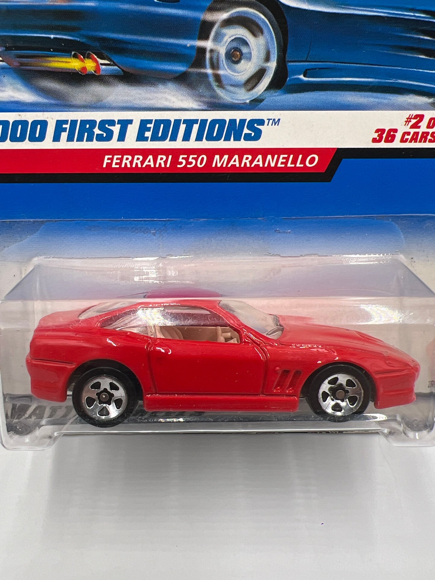 2000 Hot Wheels First Editions #62 Ferrari 550 Maranello Red Card Not Perfect SR