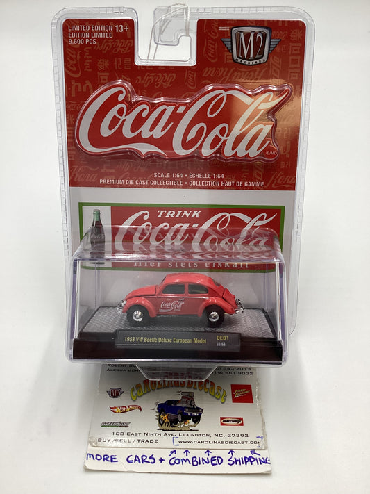 M2 Machines DE01 Coca Cola 1953 VW Beetle European Model Red 200C