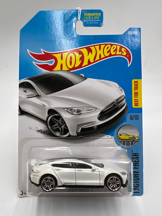 2017 Hot Wheels Factory Fresh #175 Tesla Model S White 50B