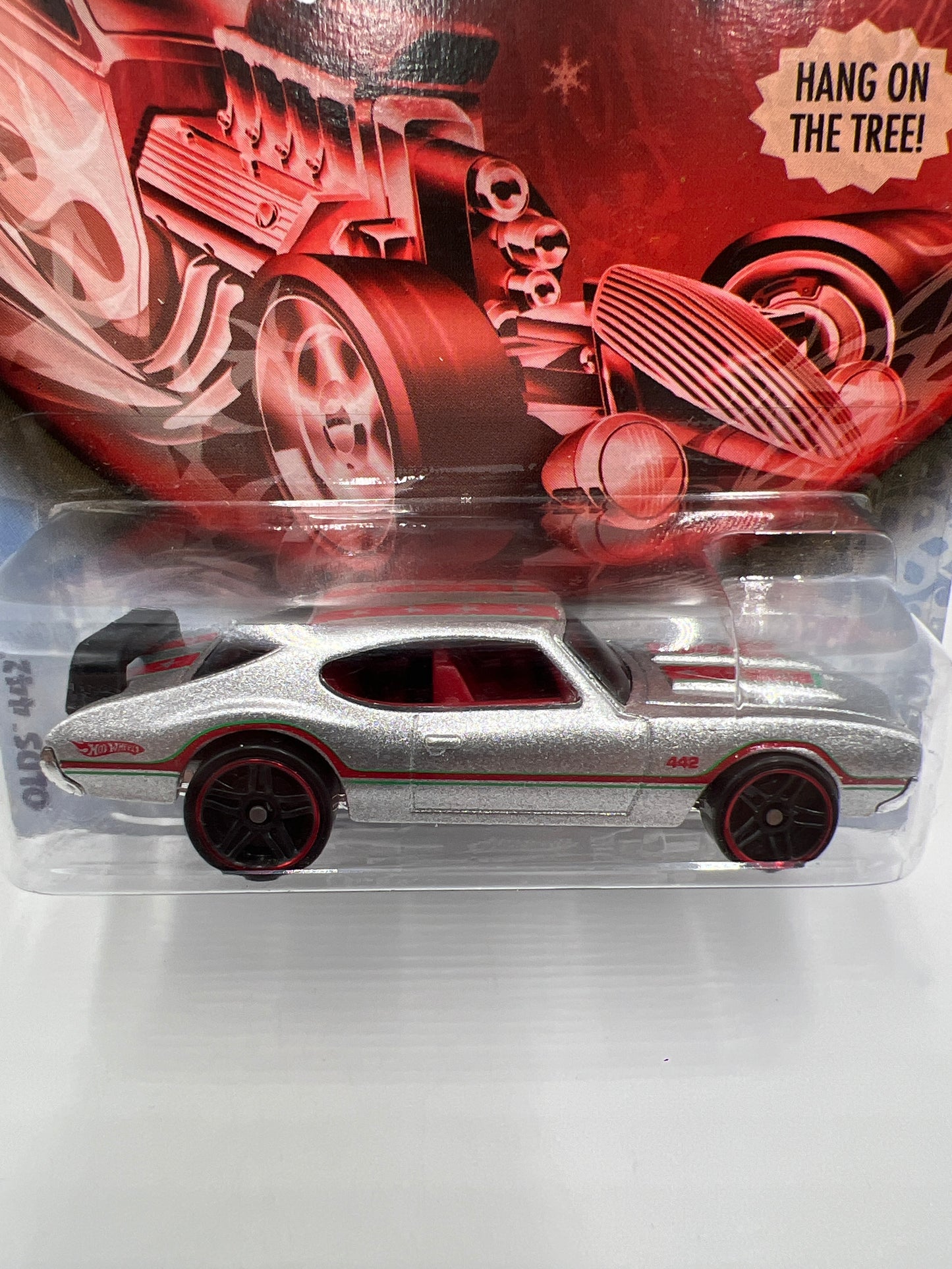2009 Hot Wheels Holiday Hot Rods Olds 442 Silver 152A