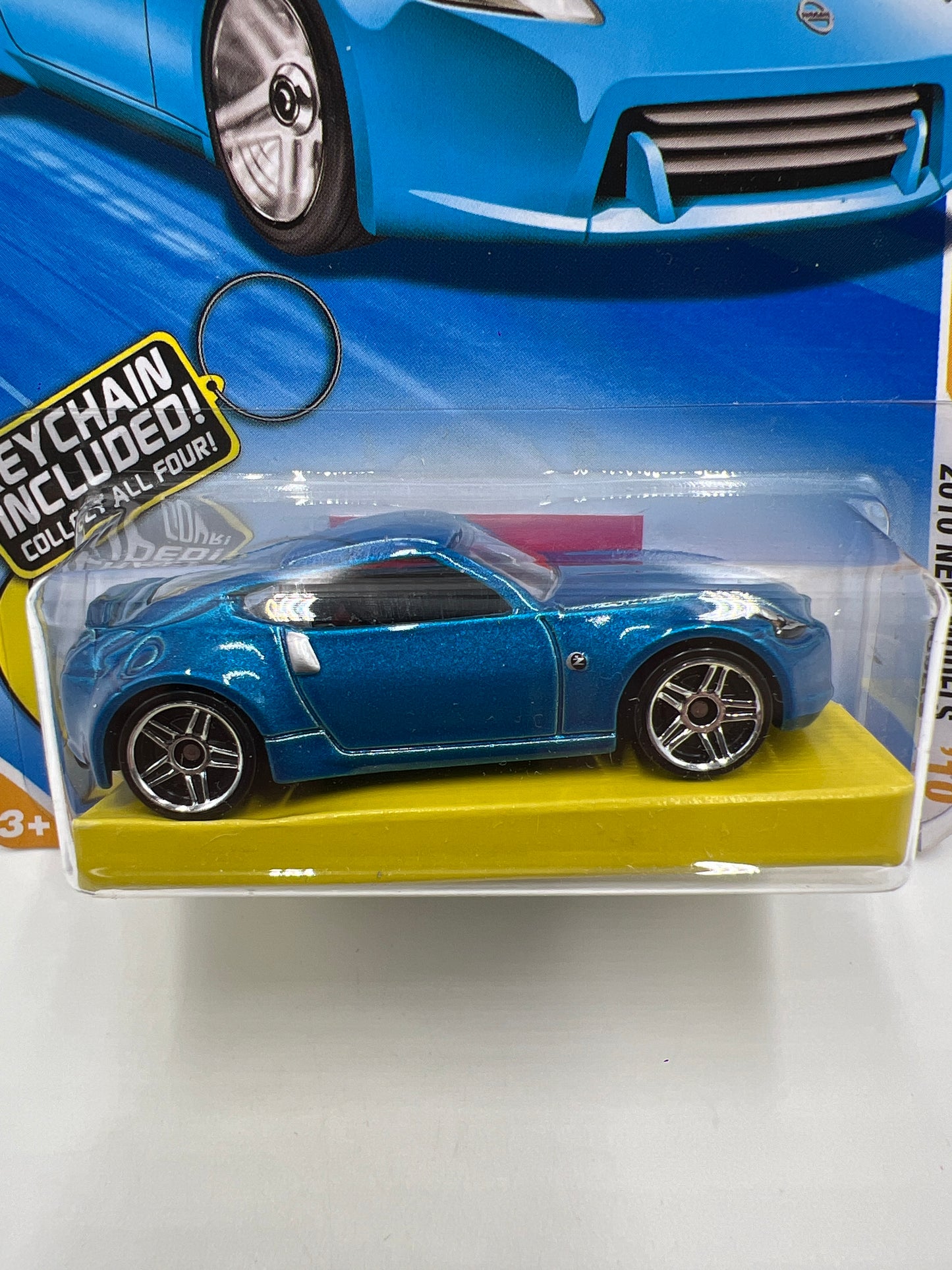 2010 Hot Wheels New Models #37 Nissan 370Z Blue Keys To Speed W/Keychain SR