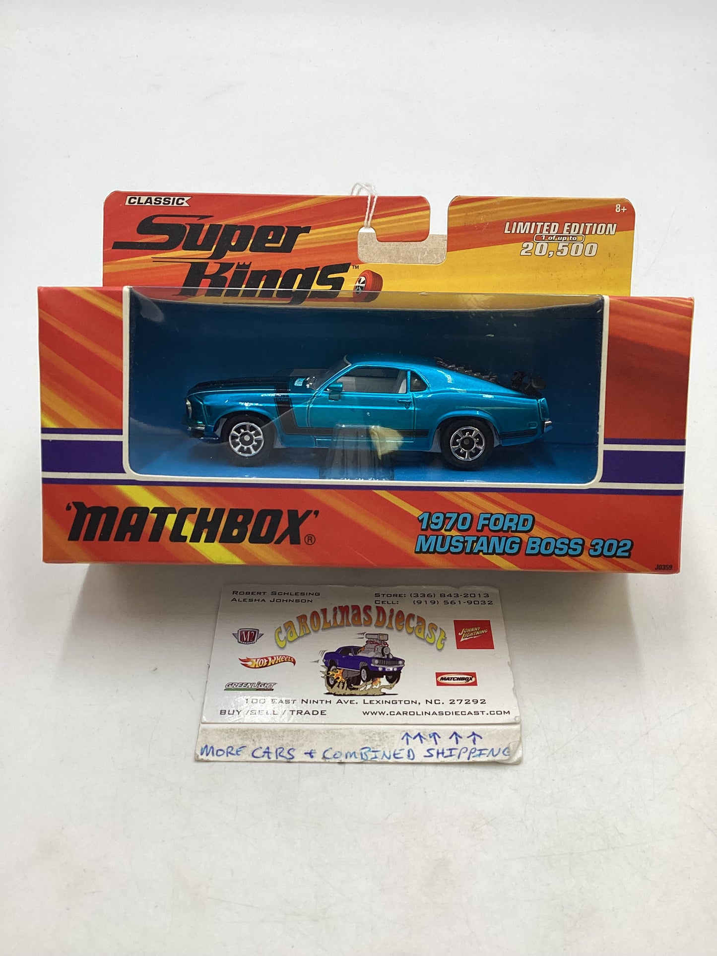 Matchbox 2005 Classic Super Kings K-205 1970 Ford Mustang Boss 302 Blue