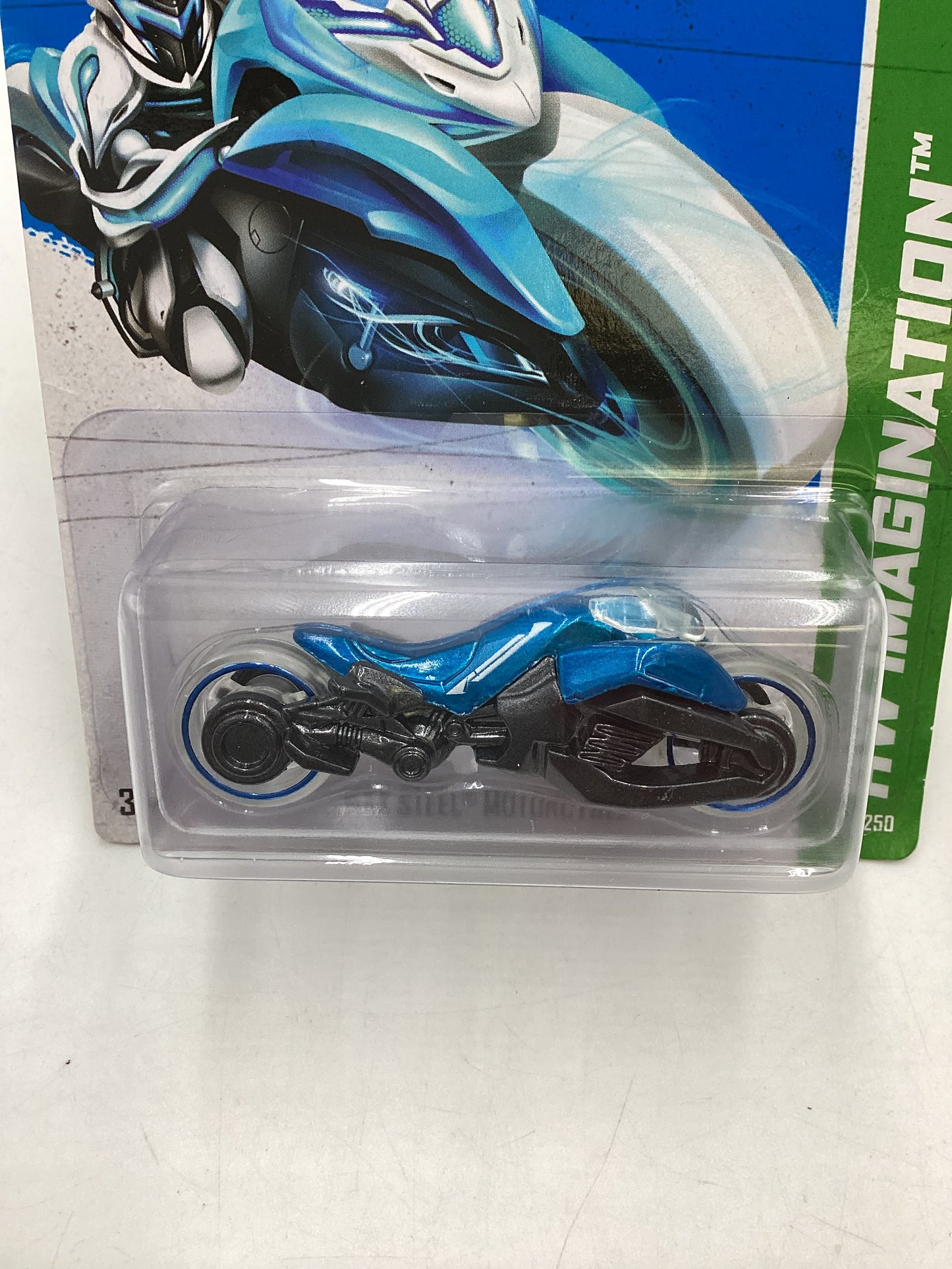 2013 Hot wheels #59 Max Steel Motorcycle Blue 113C