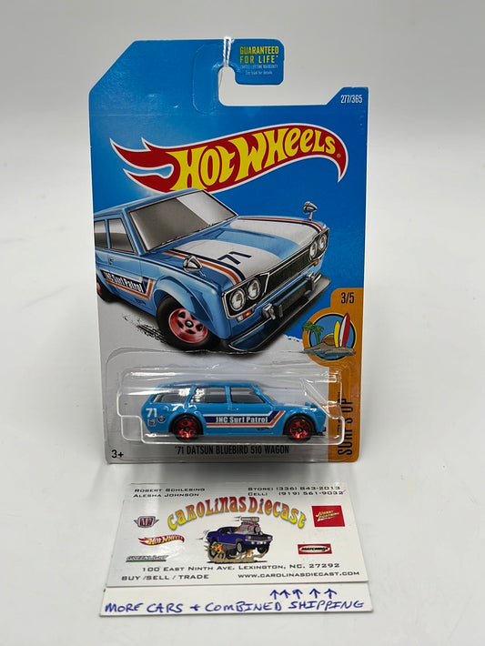 Hot Wheels 2017 Surf’s Up ‘71 Datsun Bluebird 510 Wagon 277/365 see description 88A