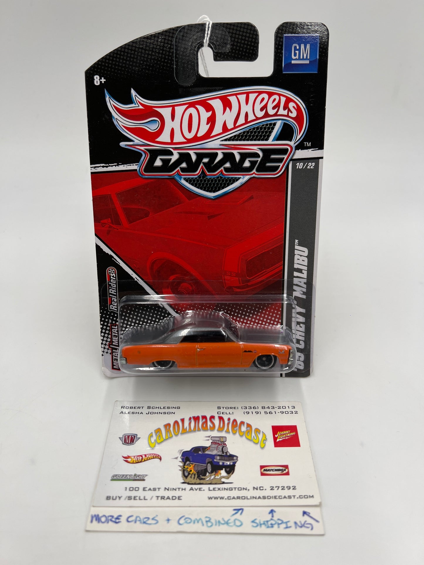 Hot Wheels Premium Garage Series #10 65 Chevy Malibu Orange/Gray