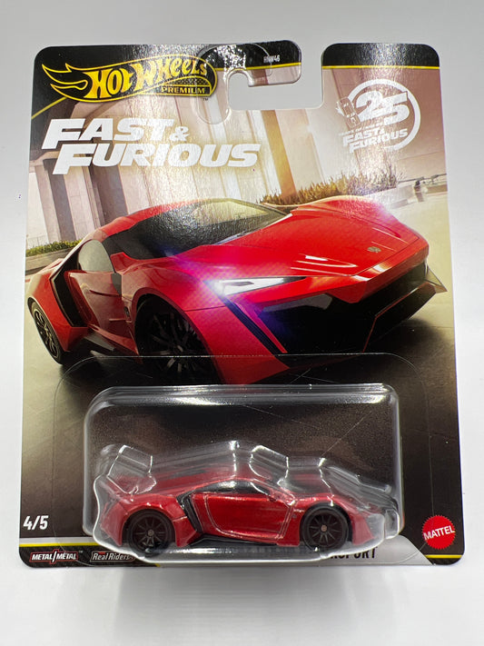 2026 Hot Wheels Premium Fast & Furious 25th Anniversary #4 W Motors Lykan Hypersport Red 250i