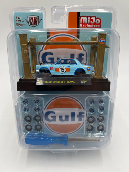 2025 M2 Machines Mijo Exclusives Model Kits CHASE 1/300 1971 Nissan Skyline GT-R Gulf MJS01