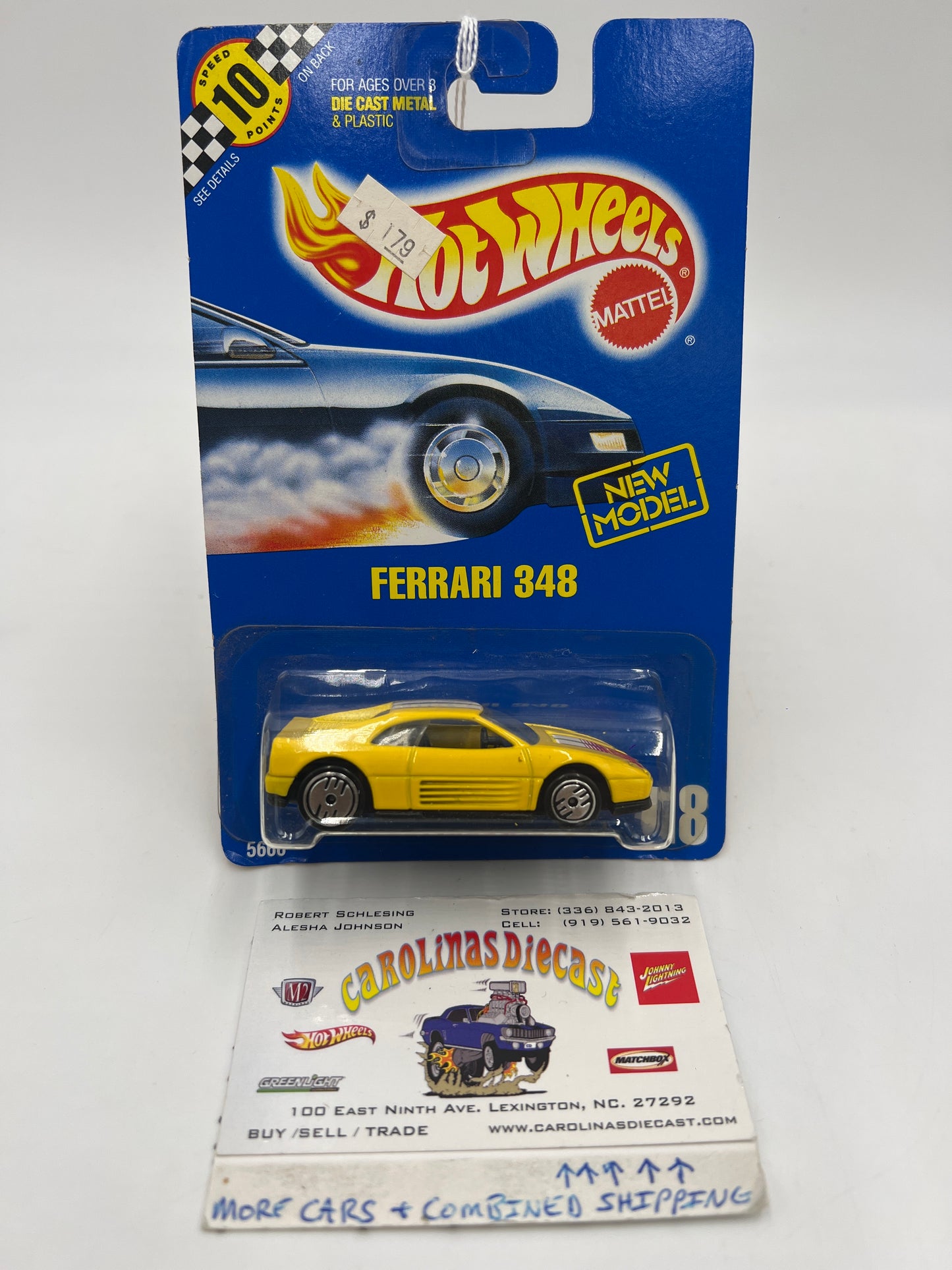 1991 Hot Wheels #118 Ferrari 348 Yellow