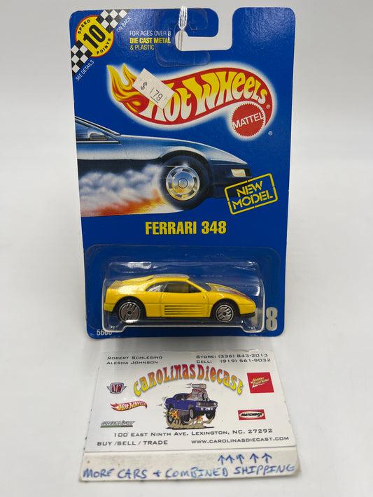 1991 Hot Wheels #118 Ferrari 348 Yellow