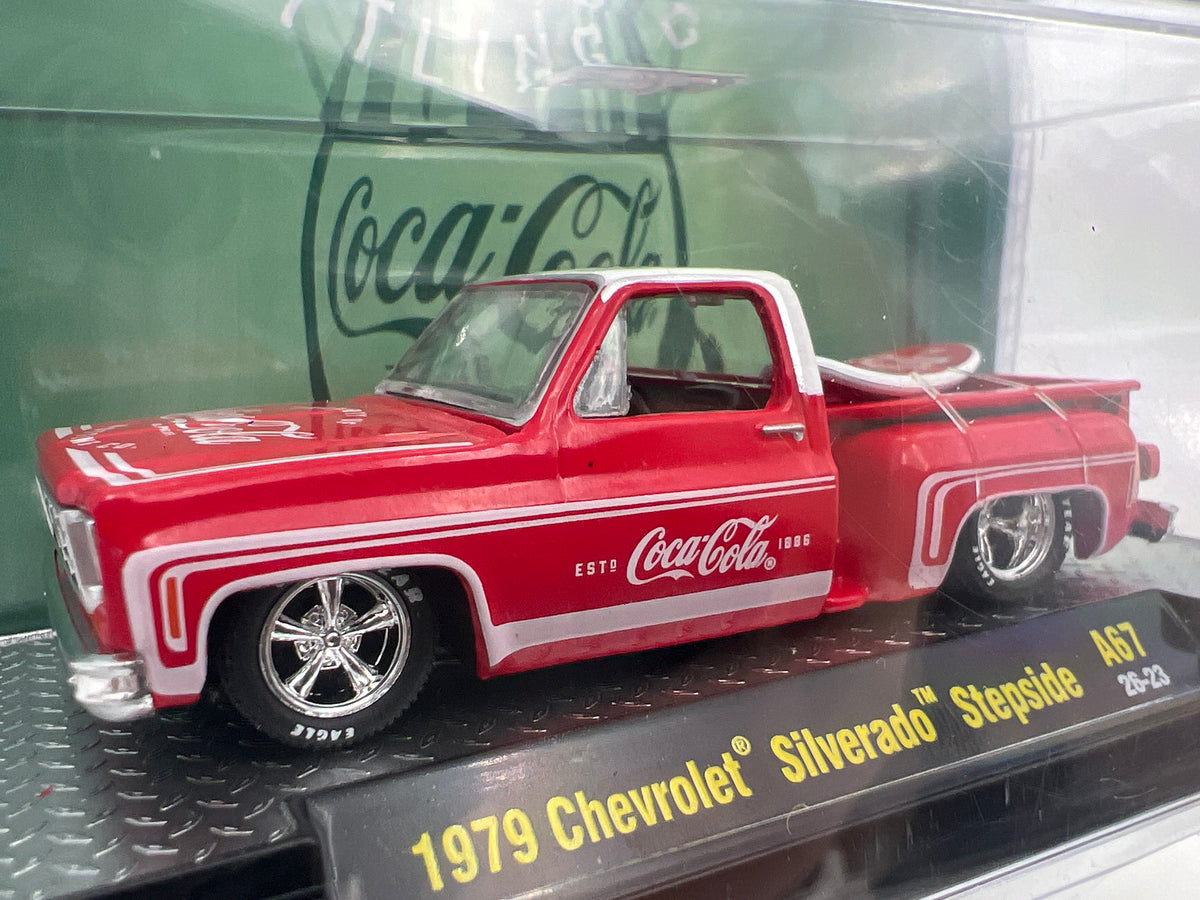 M2 Machines A67 Coca Cola 1979 Chevrolet Silverado Stepside Red
