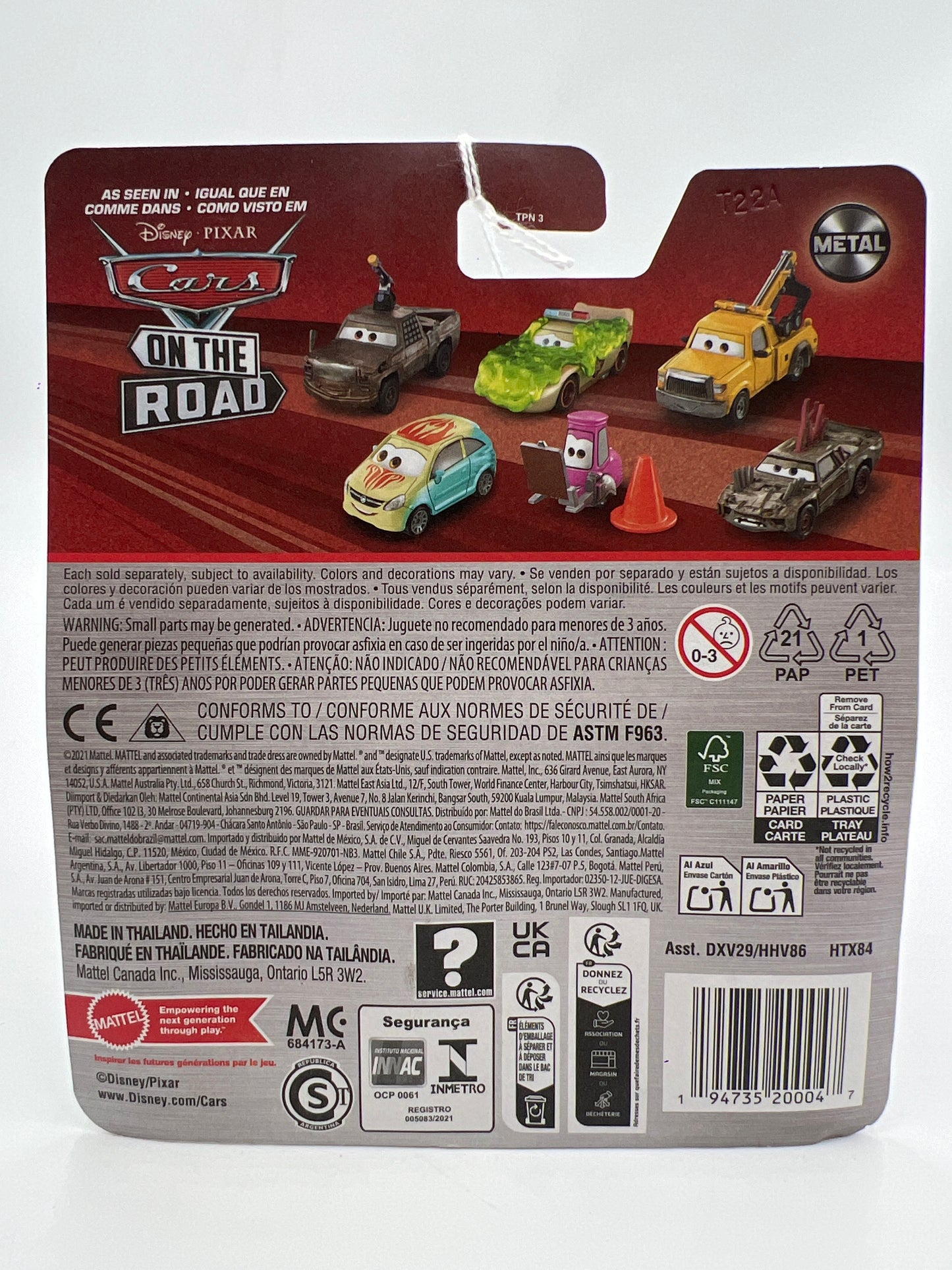 2024 Disney Pixar Cars Barney Cones Light Blue 141A