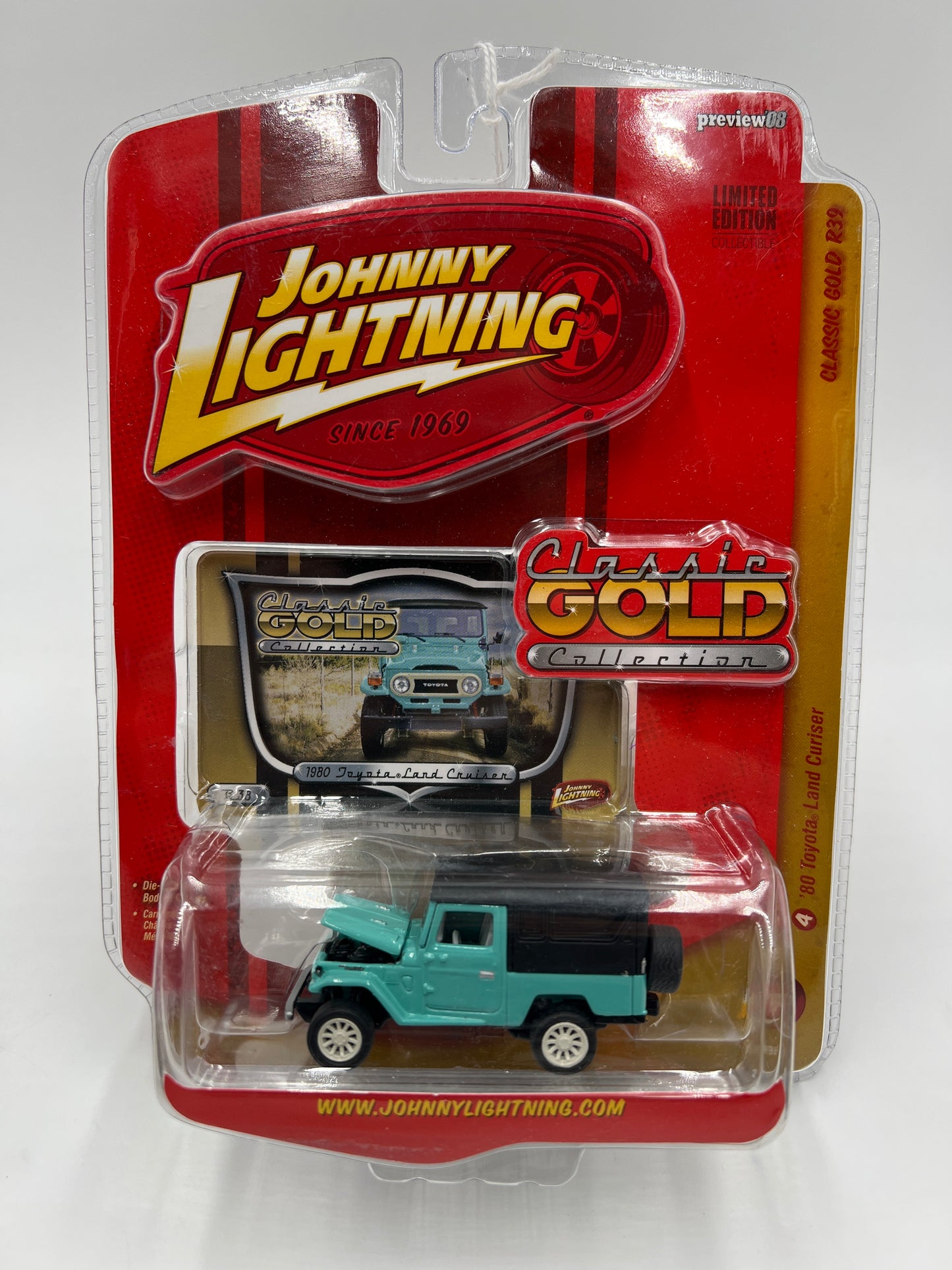 Johnny Lightning Classic Gold Collection R39 #4 80 Toyota Land Cruiser Light Blue SR