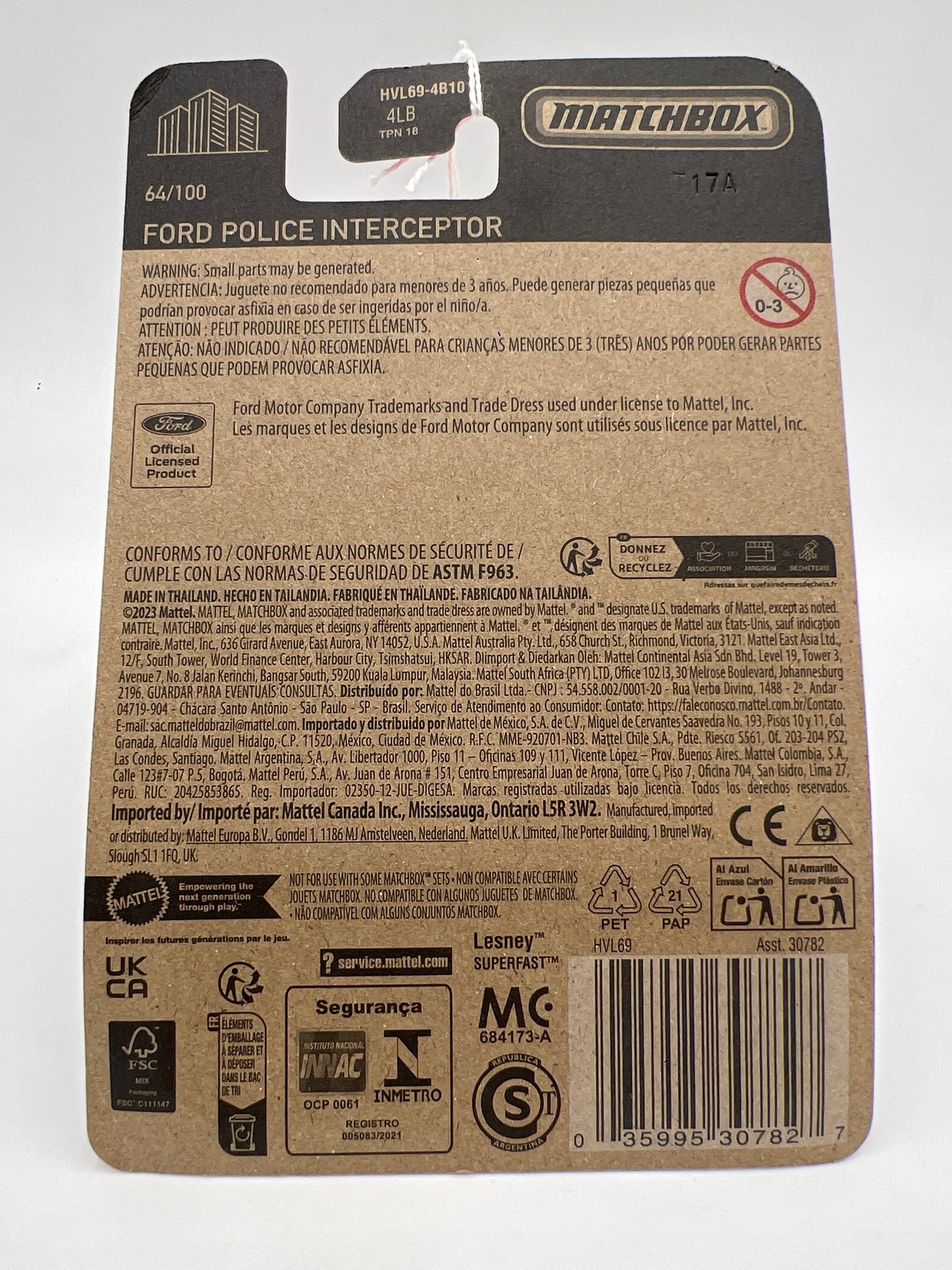 2024 Matchbox #64 Ford Police Interceptor Forest Ranger Green 216i