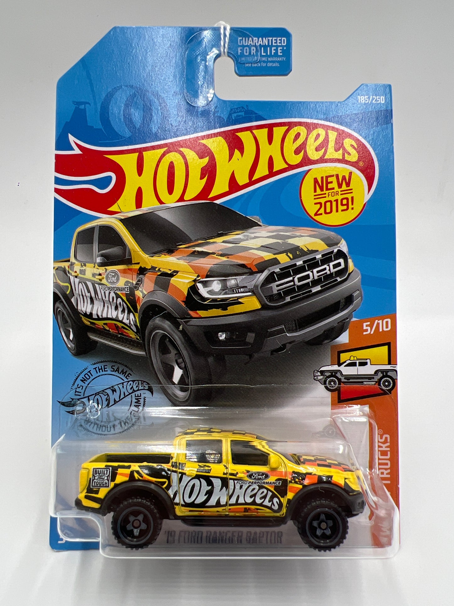2019 Hot Wheels Hot Trucks #185 19 Ford Ranger Raptor Yellow 25B