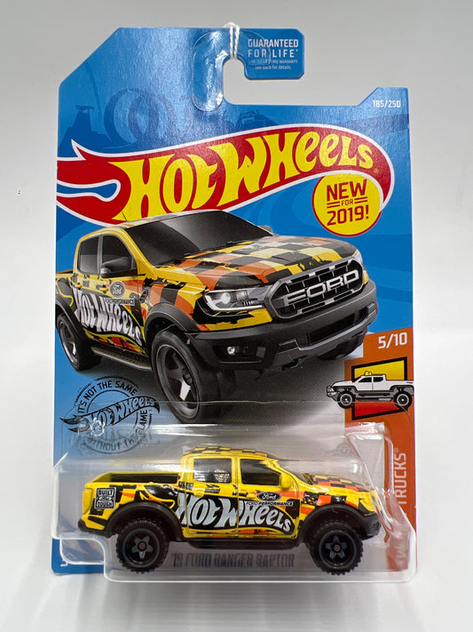 2019 Hot Wheels Hot Trucks #185 19 Ford Ranger Raptor Yellow 25B