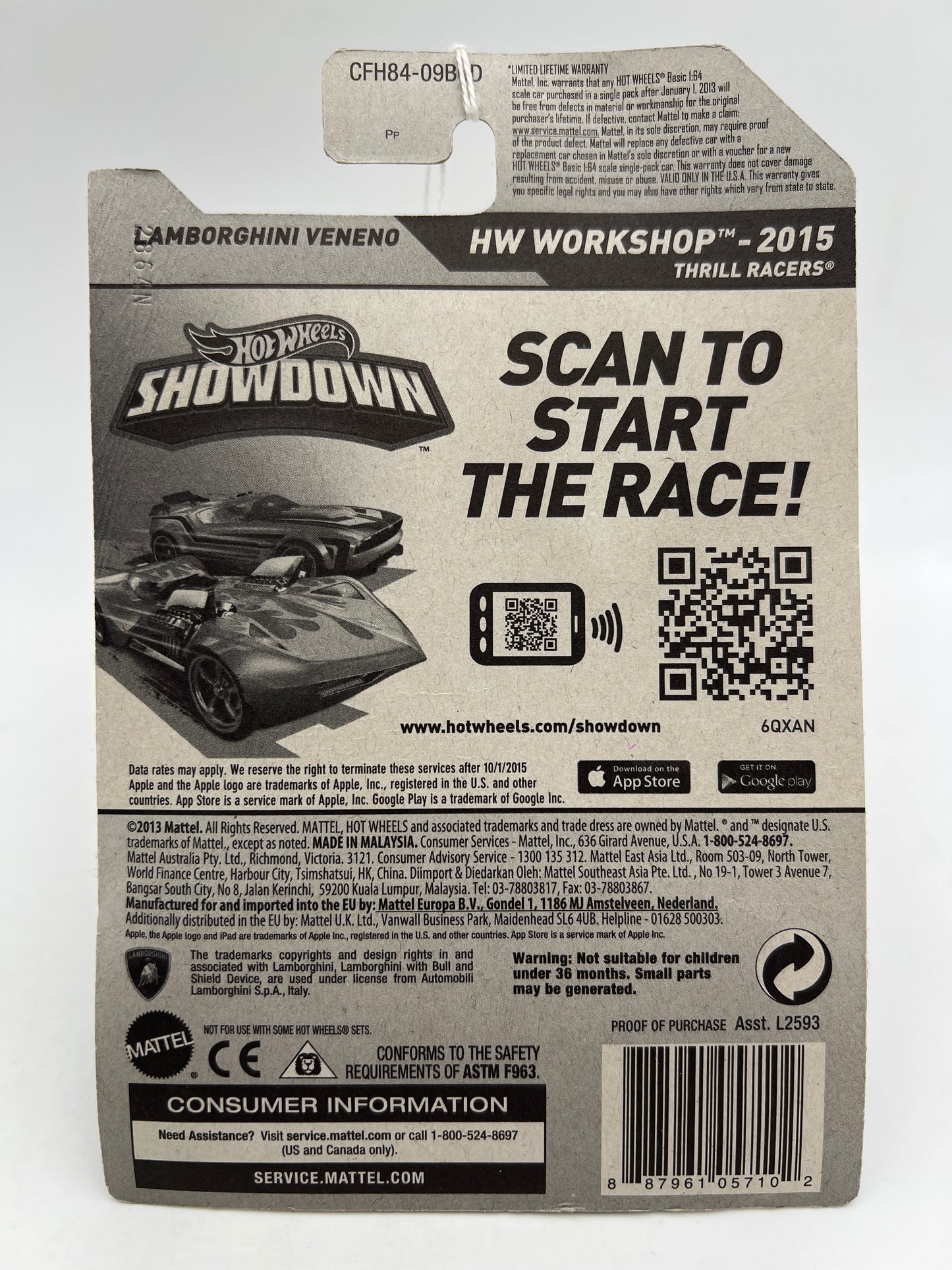 2015 Hot Wheels Workshop #189 Lamborghini Veneno Red