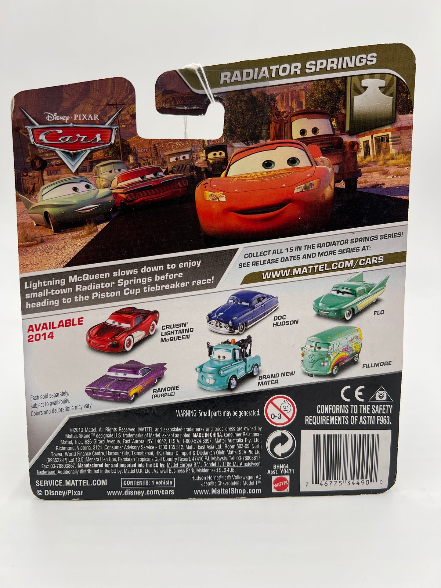 Disney Pixar The World Of Cars Radiator Springs #10 Fillmore Green 141E